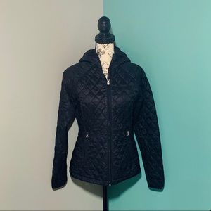 Free Country Black Quilted Puffer Jacket with Hood